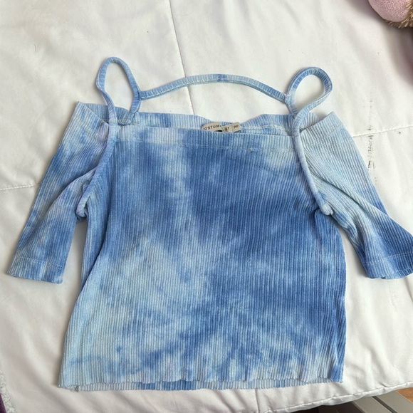 Blue & White Crop Top - Picture 1 of 4